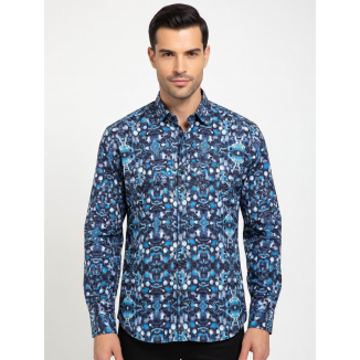 CAMISA SLIM HOMBRE BUBBLES,ALGODÓN/ELASTÁN.