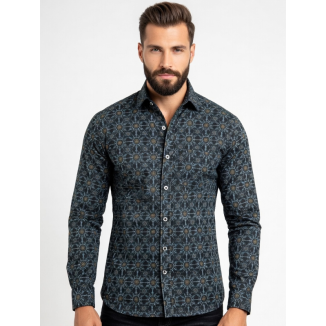 CAMISA SLIM HOMBRE,SILKY,ALGODÓN/ELASTÁN.