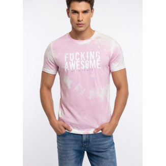 CAMISETA  HOMBRE MANGA CORTA,ROSA,FUCKING