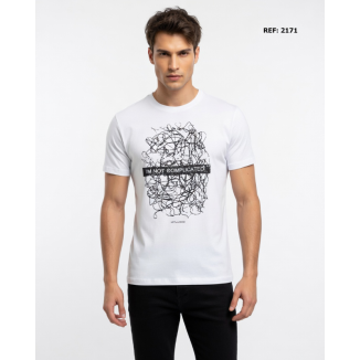 CAMISETA HOMBRE BEIG,MANGA CORTA,100% ALGODON ORGANICO.