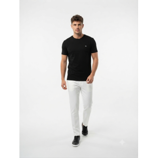 CAMISETA HOMBRE NEGRA MANGA CORTA.